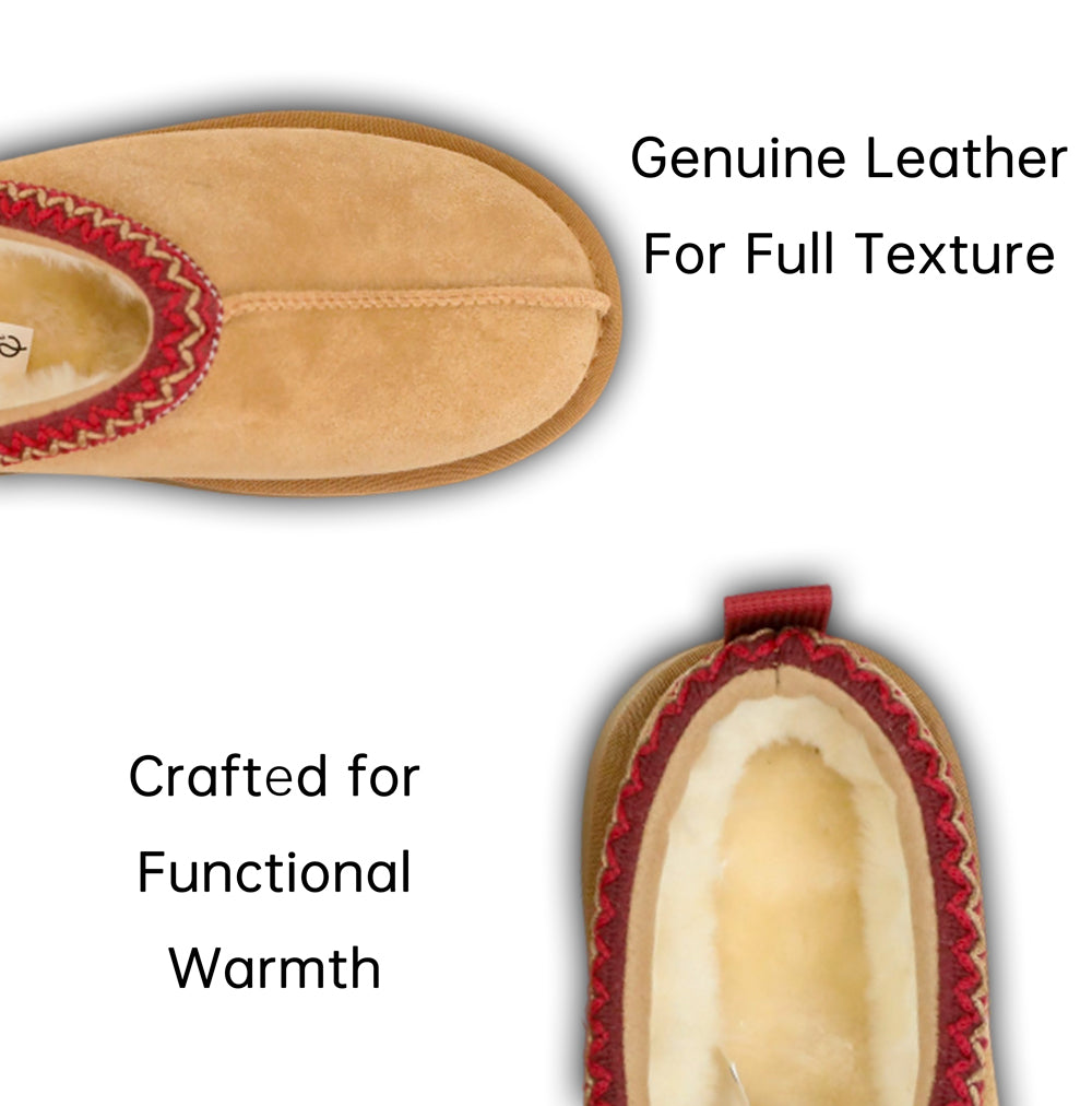 2410 Platform Suede Braided Fluffy Slipper Shoes