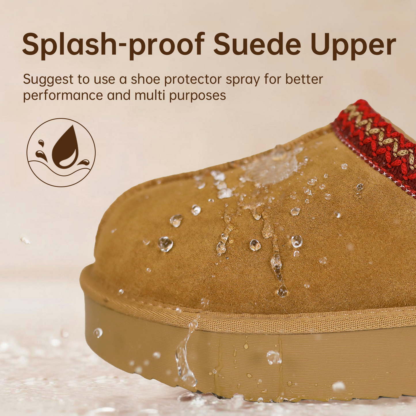 2410 Platform Suede Braided Fluffy Slipper Shoes