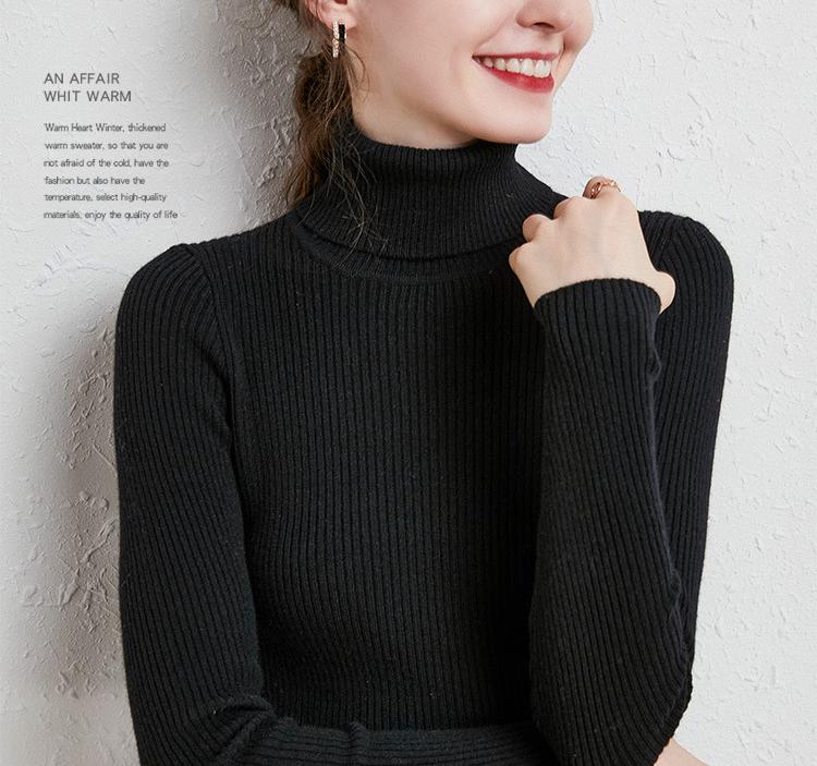 Soft Comfy Turtleneck Knitted Bottoming Sweater | Fit UK6-20