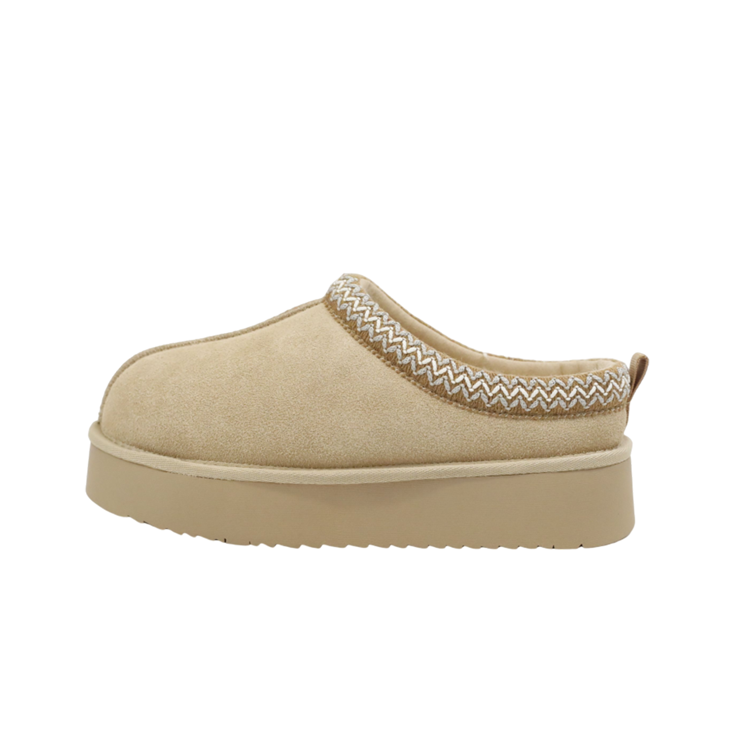 2410 Platform Suede Braided Fluffy Slipper Shoes
