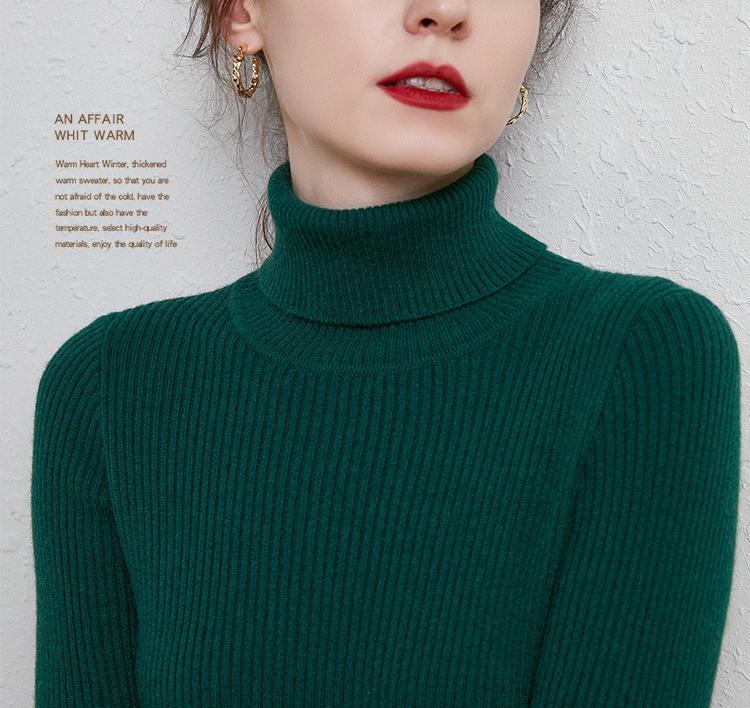 Soft Comfy Turtleneck Knitted Bottoming Sweater | Fit UK6-20