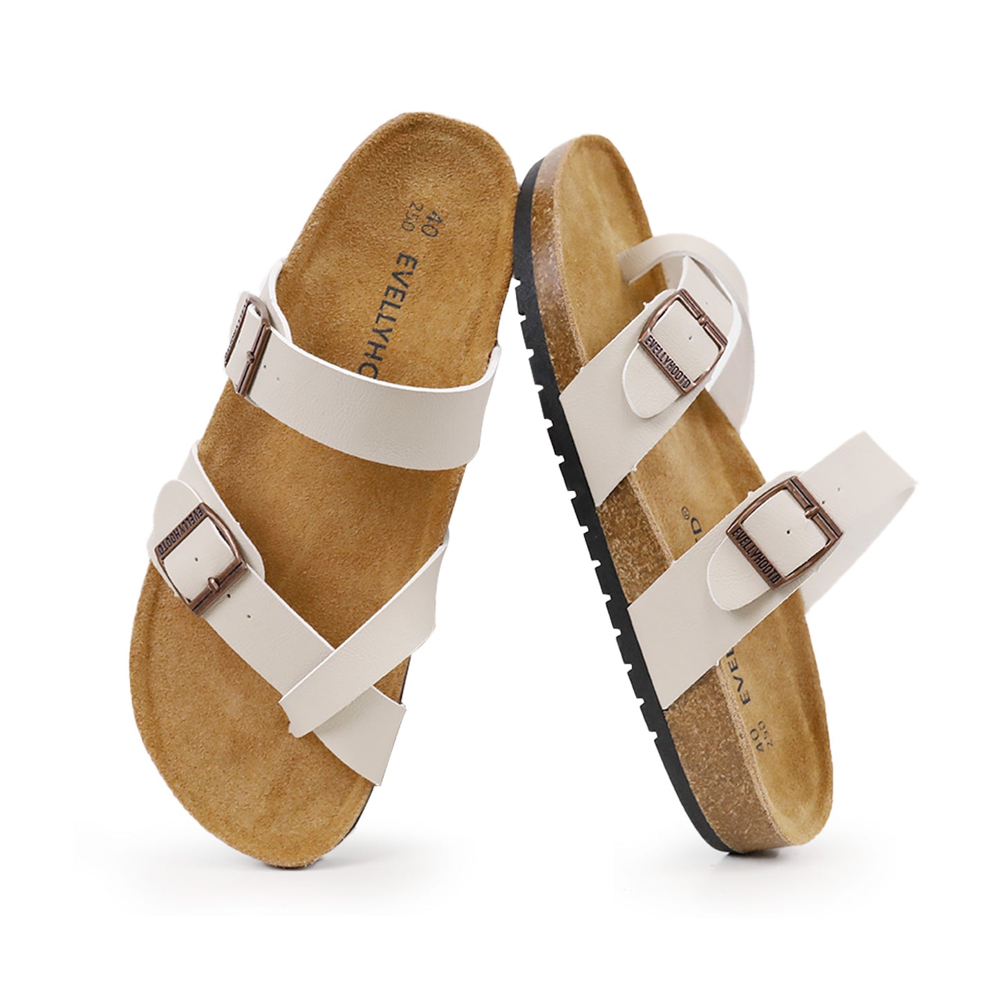2502 Cork Footbed Flip Flop Sandals with Arch Support
