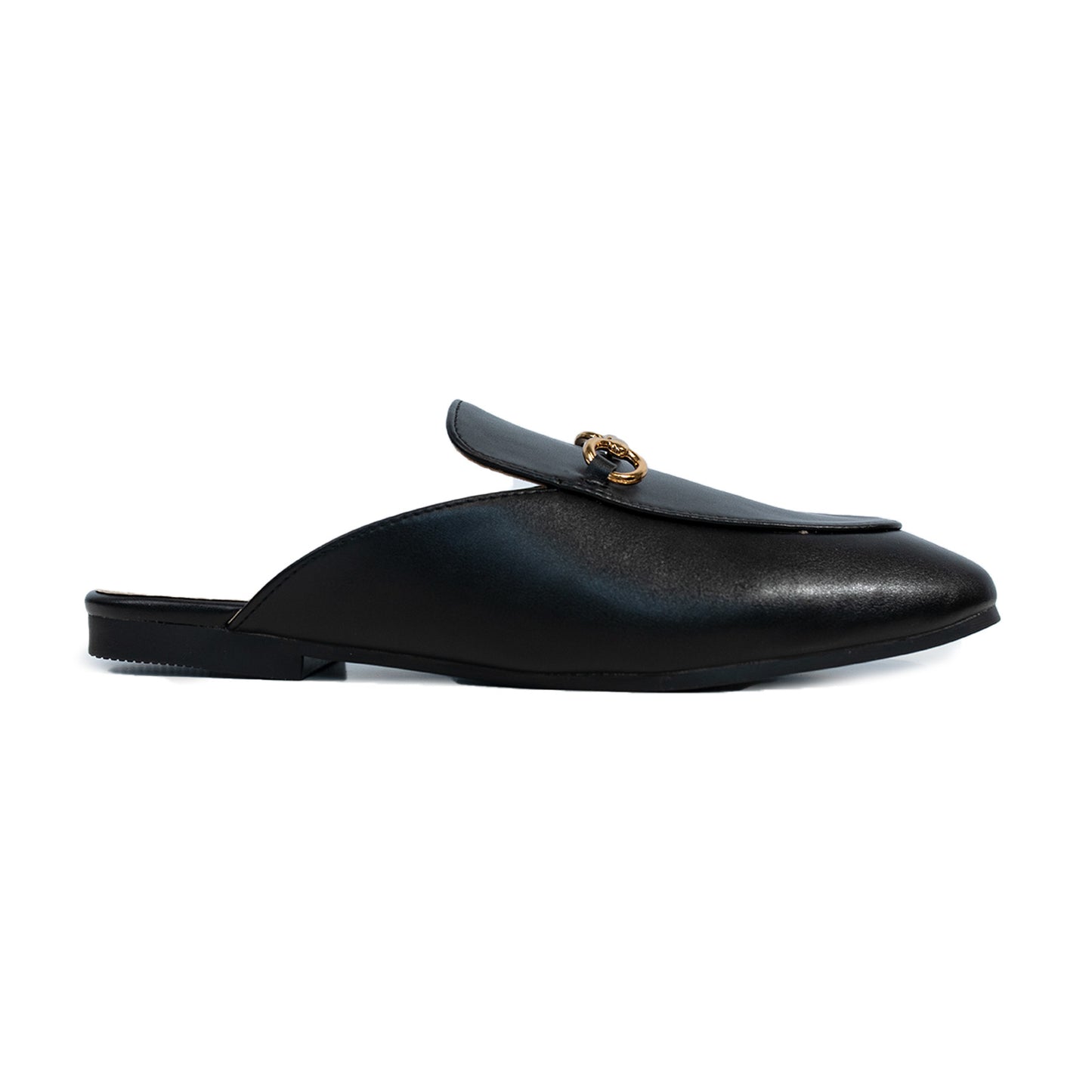 8001 Prince Mules Pointed Toe Snaffle-Trim Backless Loafers
