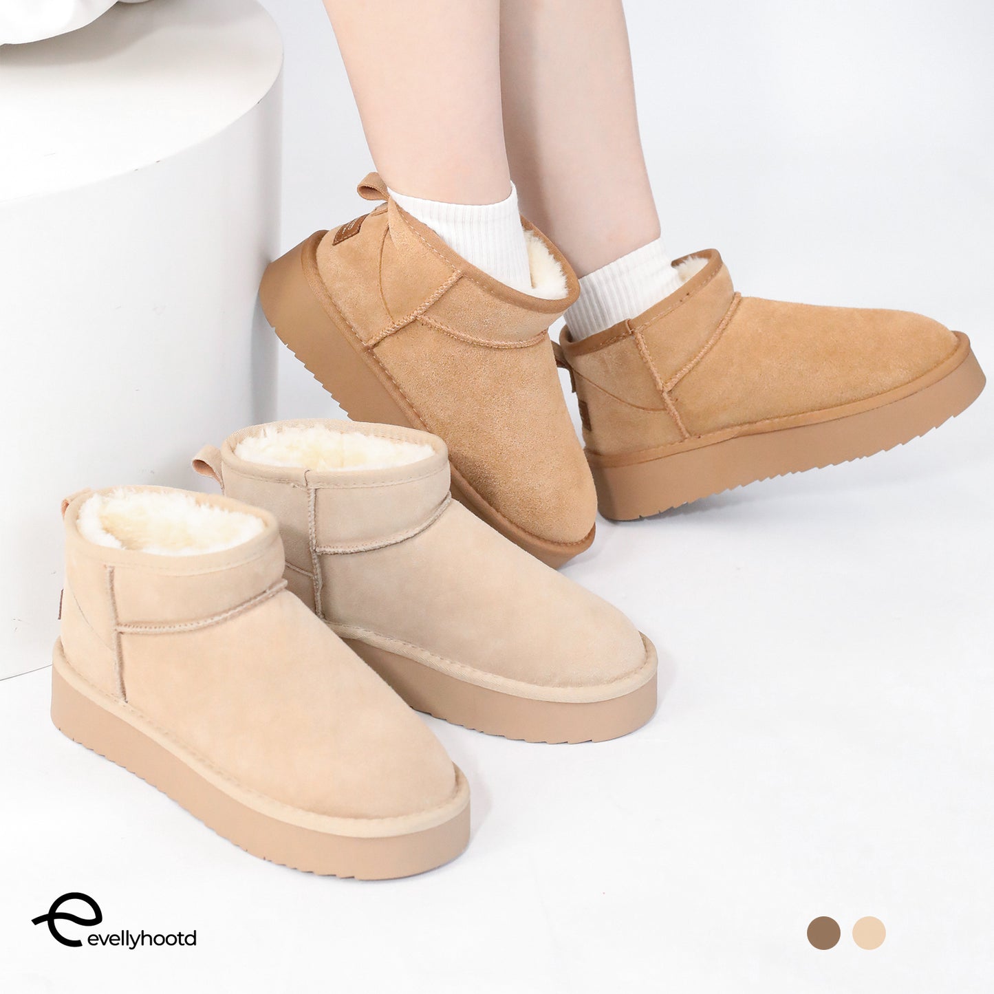 2422 Platform Classic Ankle Snow Boots