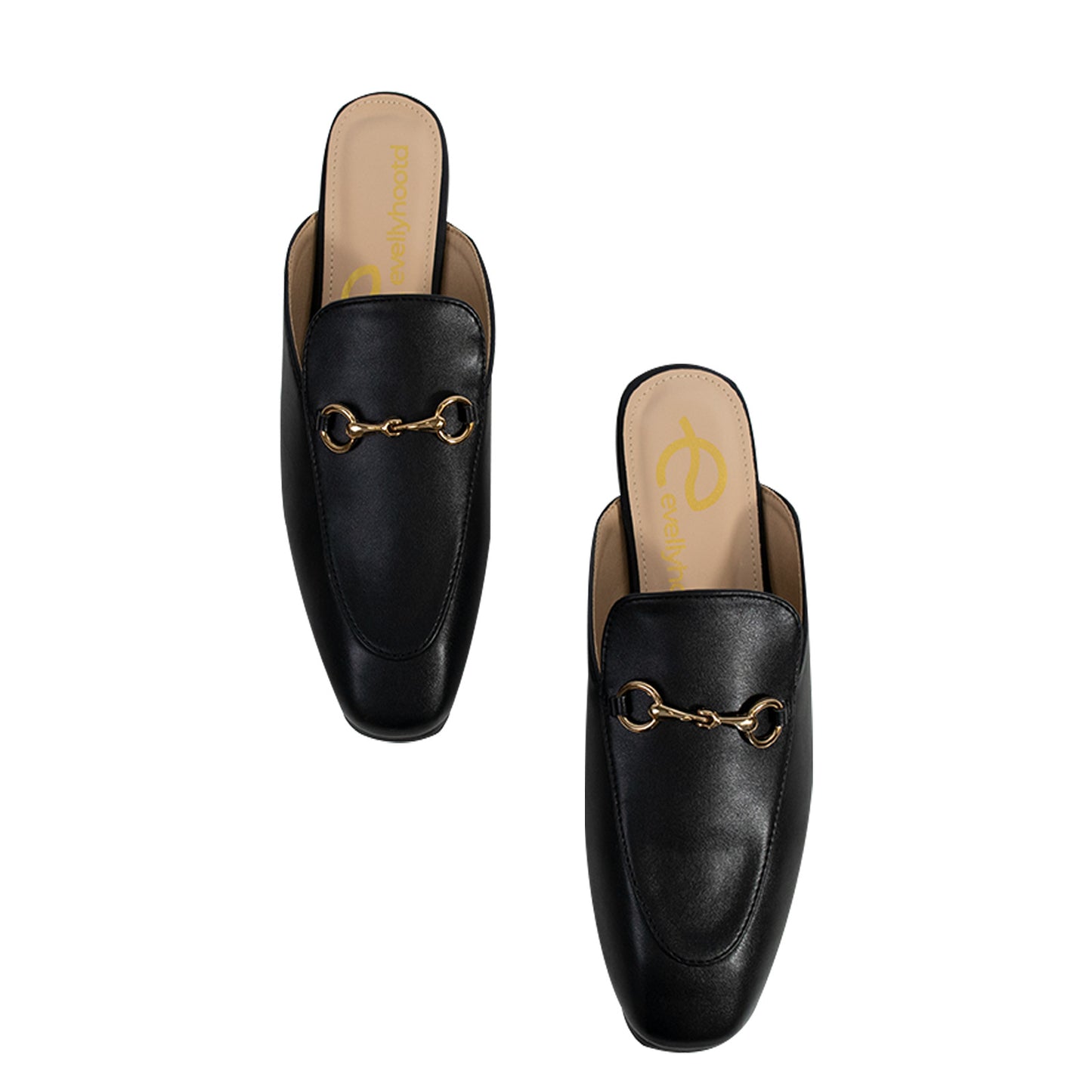 8001 Prince Mules Pointed Toe Snaffle-Trim Backless Loafers