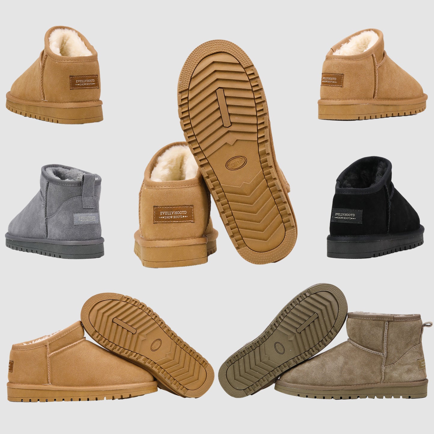 5899/5854/7111 Flat Padded Classic Ankle Snow Boots【Ship from US】