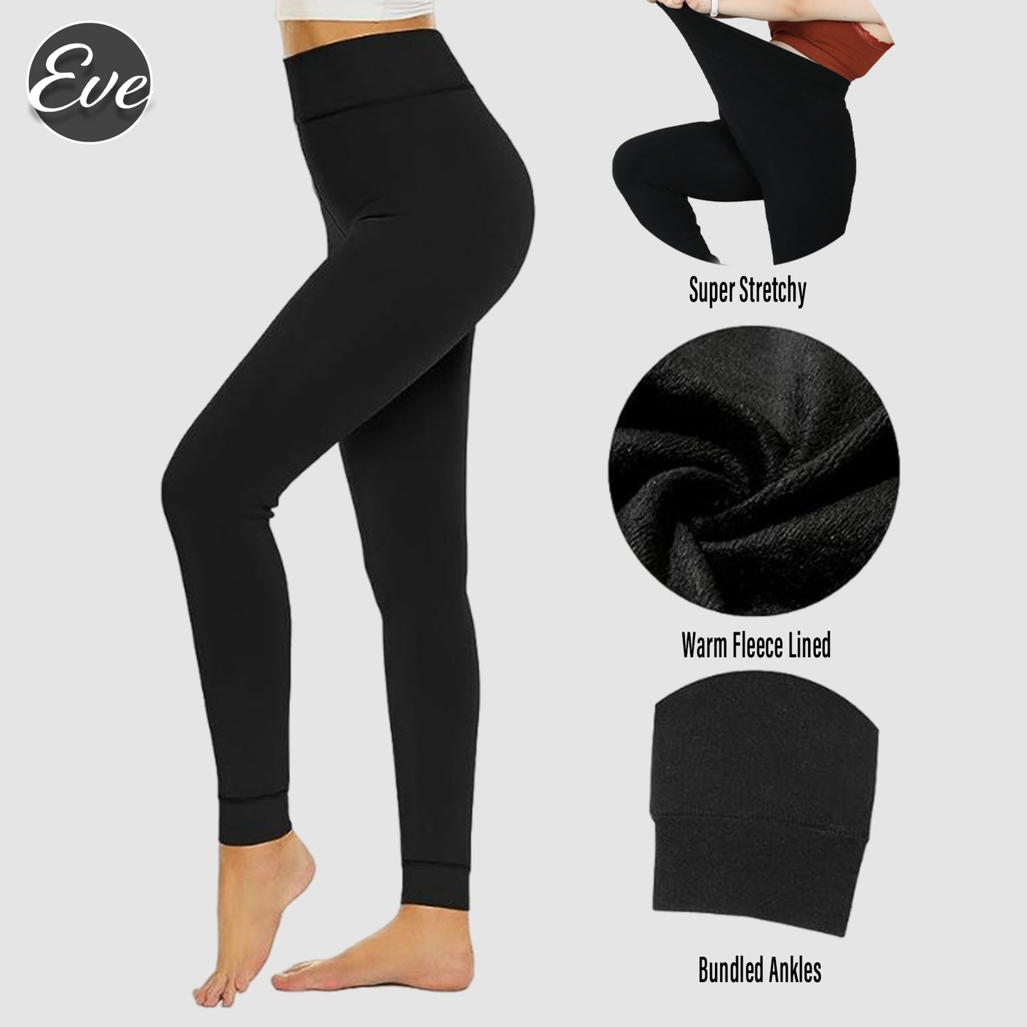 High Stretchy Thicken Fleece Lined Leggings - Winter Warmer