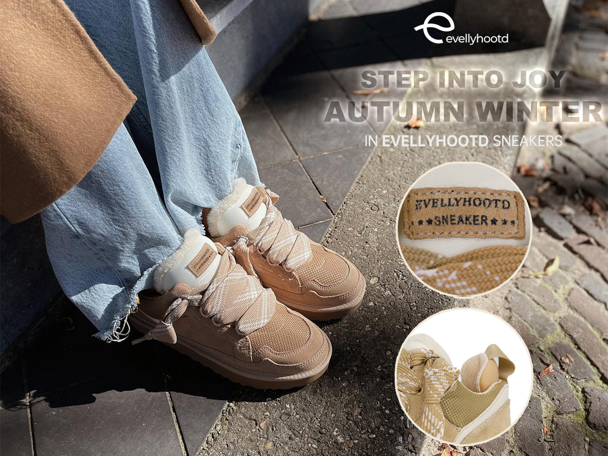 6401 Two-toned Laces Fur Sneakers