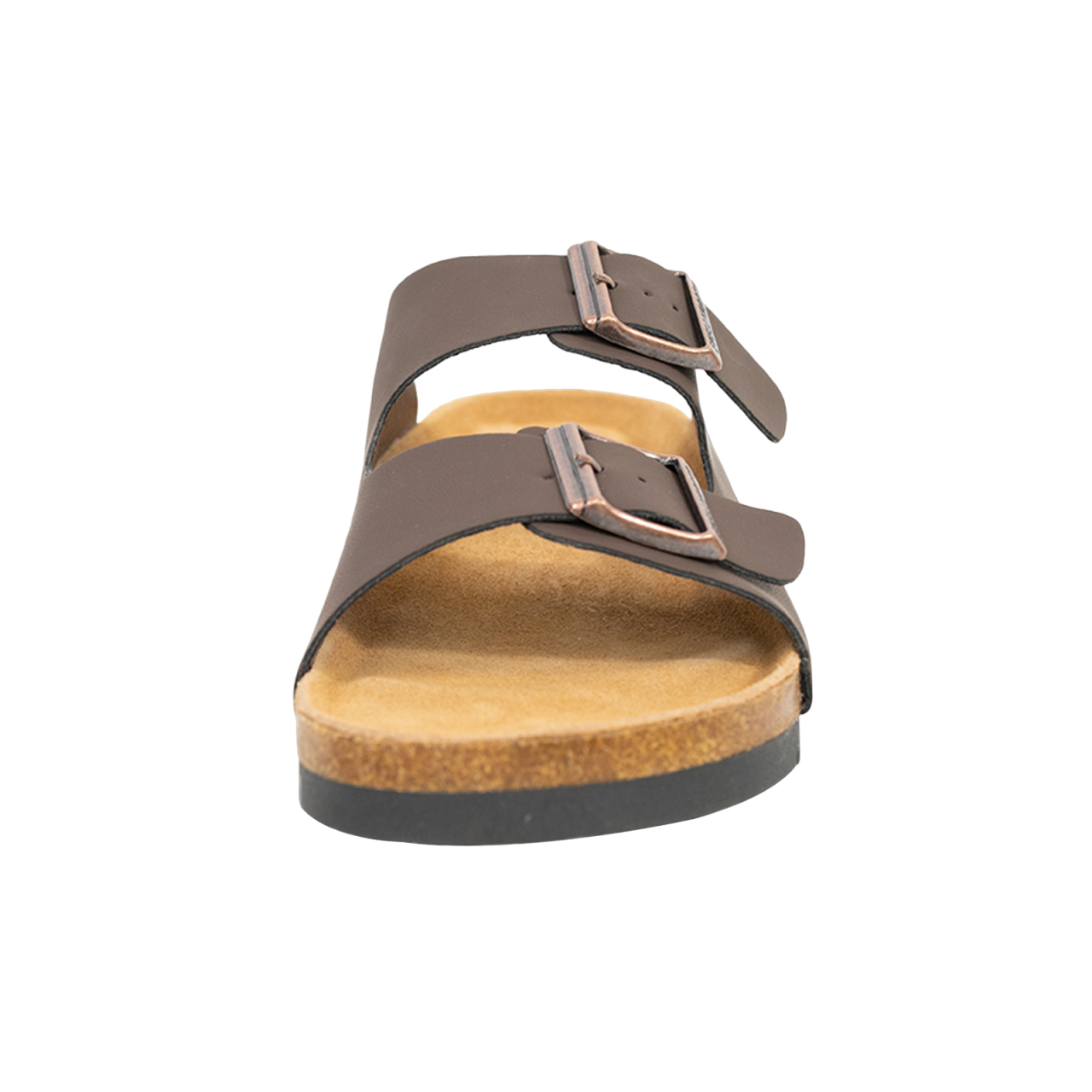 2501 Open Toe Dual Buckle Cork Sandals
