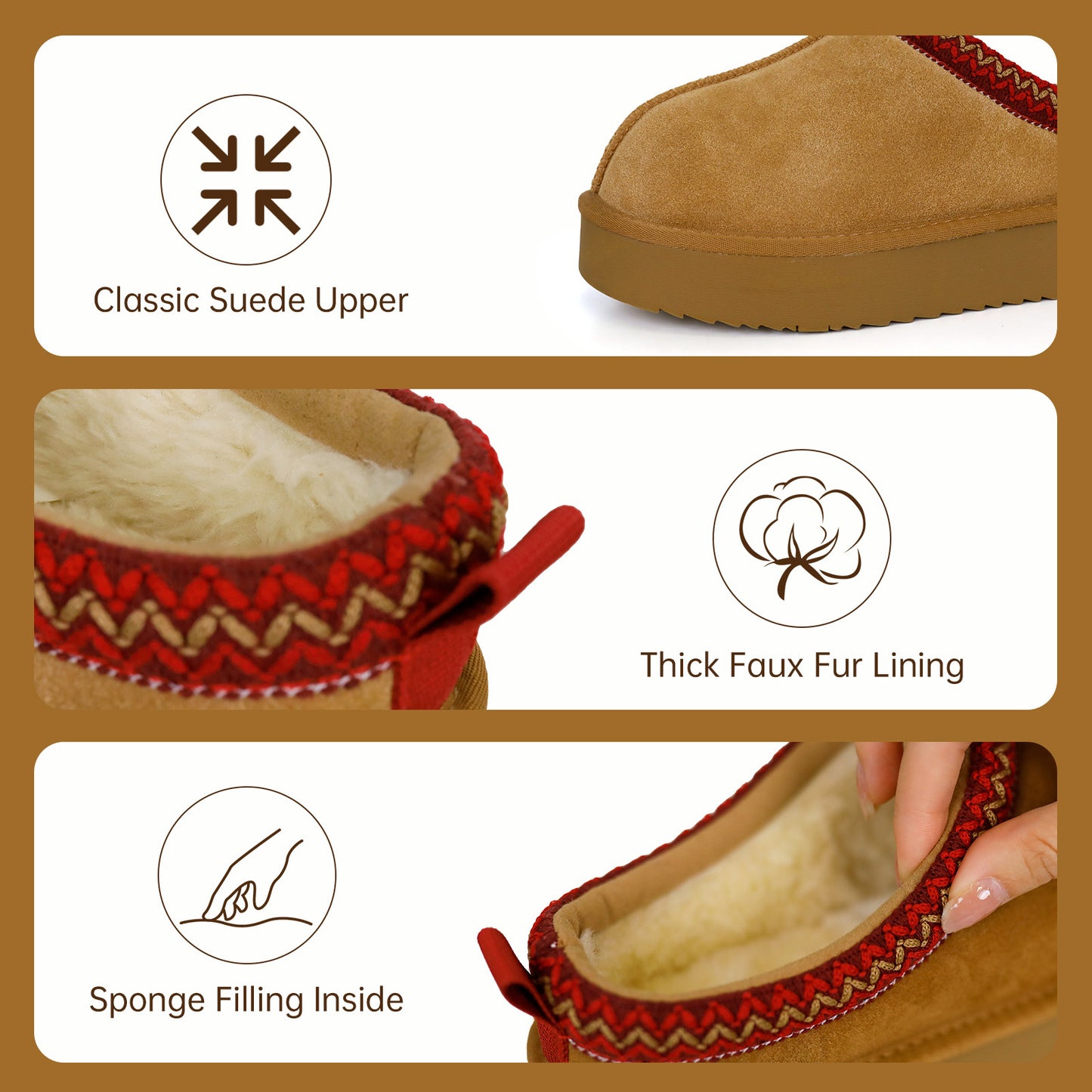 2410 Platform Suede Braided Fluffy Slipper Shoes