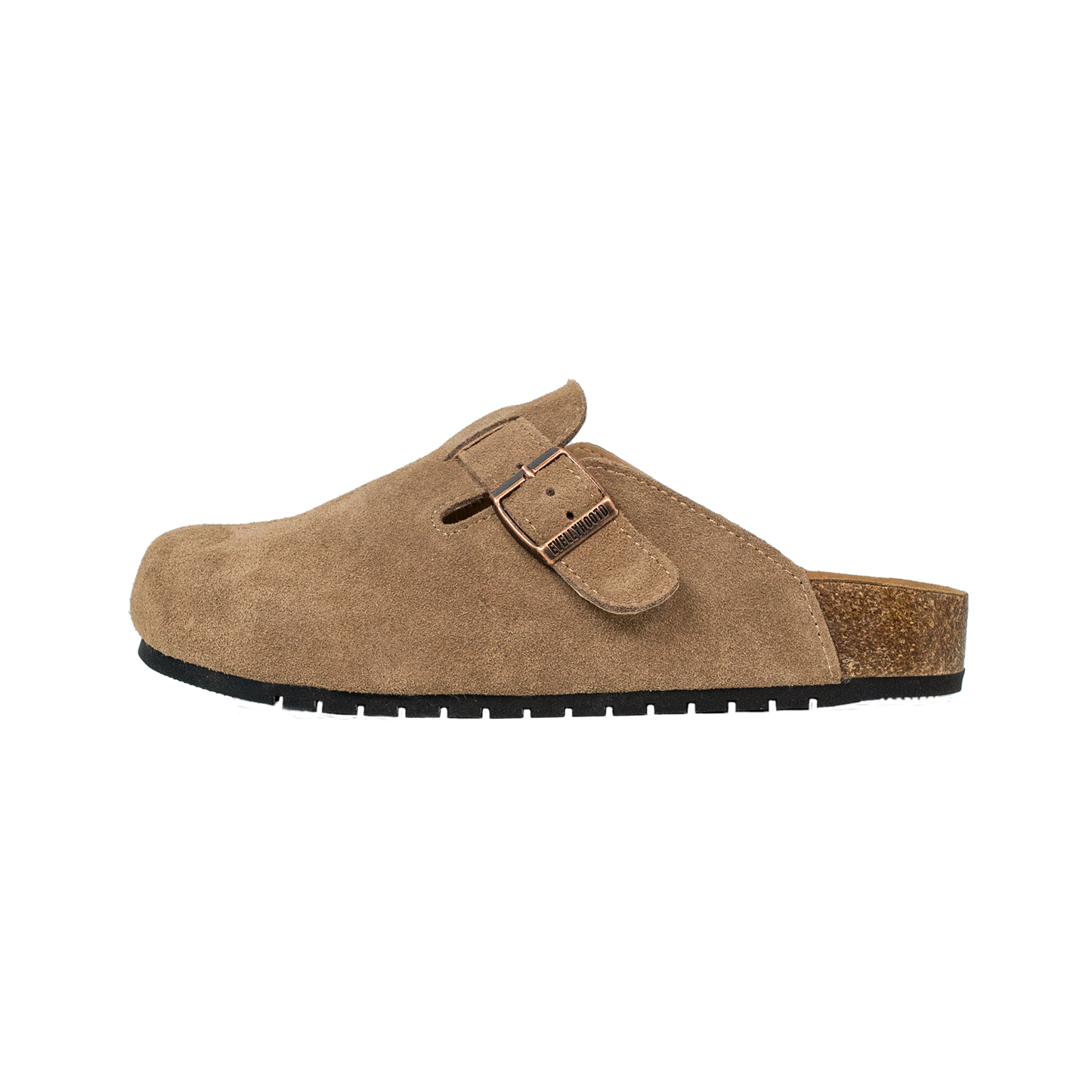 8555 Round Toe Suede Cork Clogs