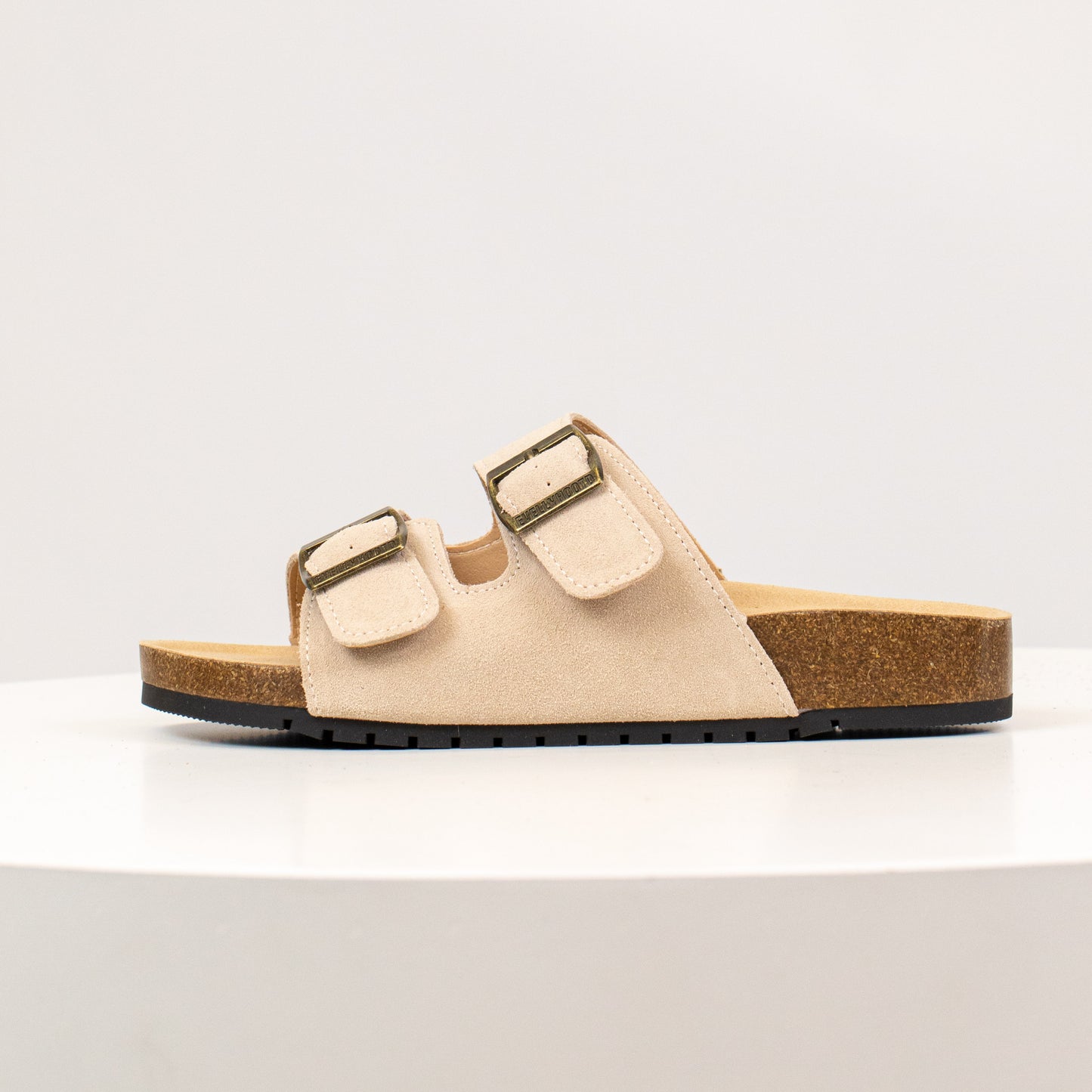 8333 Open Toe Suede Dual Buckle Sandals