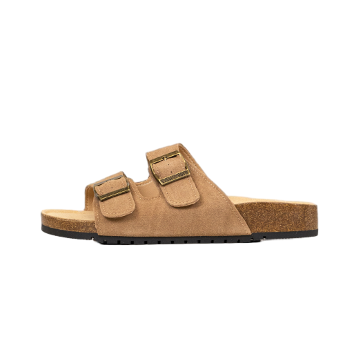 8333 Open Toe Suede Dual Buckle Sandals