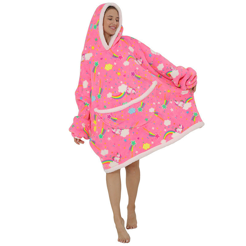 Winter Warm Hoodie Blanket Oversized Pajamas Unisex Oversized Giant