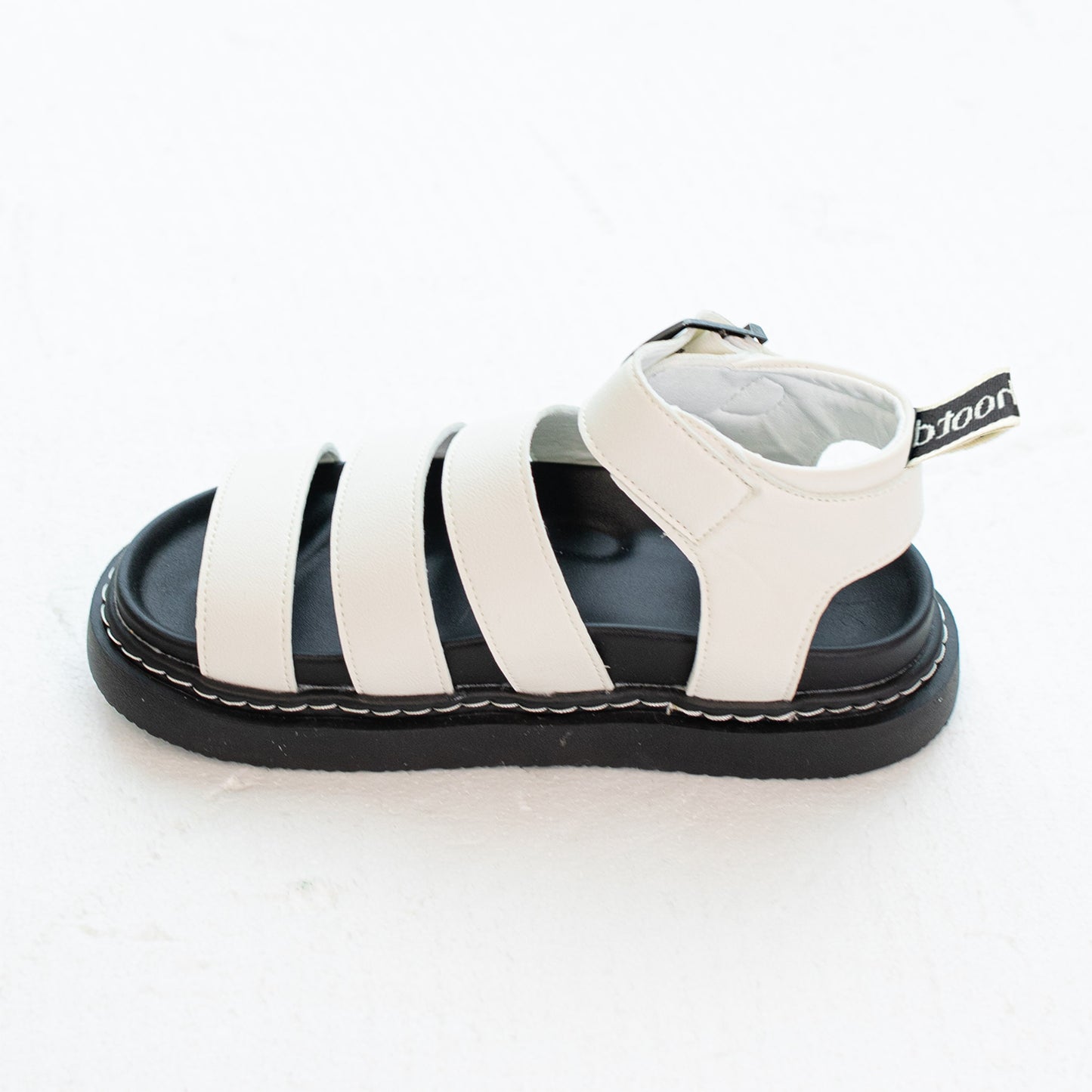 Roma | Strap Buckle Flat Thick Soled Roman Sandals