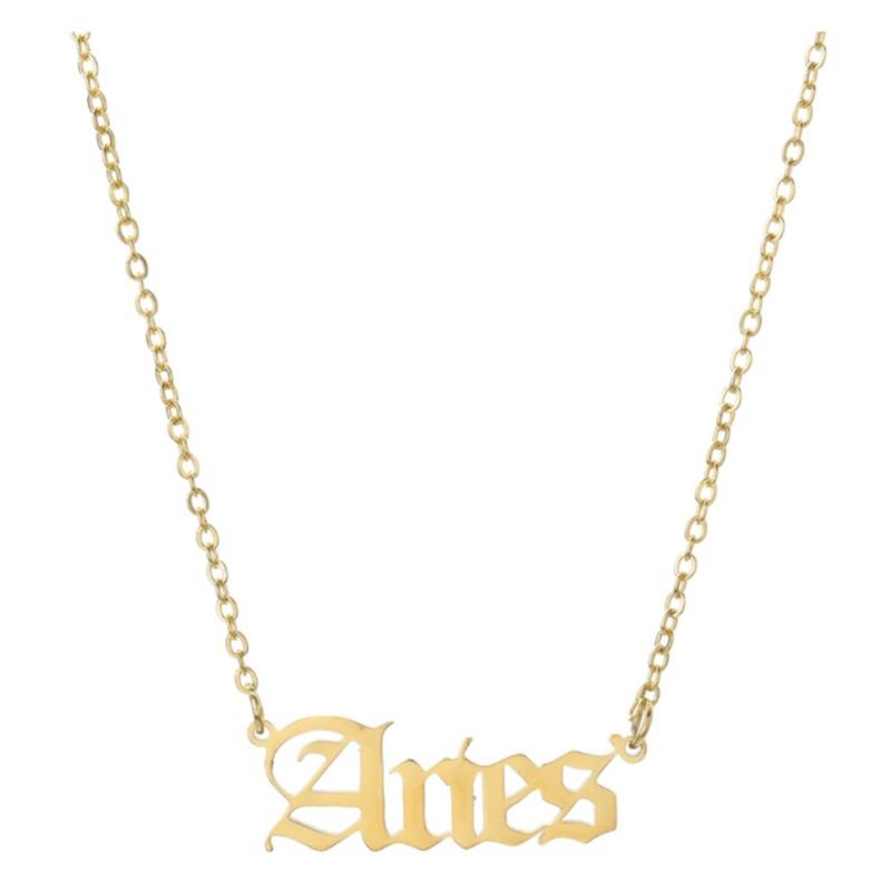 Zodiac Signs Necklace Alloy Electroplating Necklace Jewelry