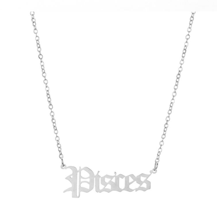Zodiac Signs Necklace Alloy Electroplating Necklace Jewelry