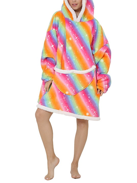 Winter Warm Hoodie Blanket Oversized Pajamas Unisex Oversized Giant