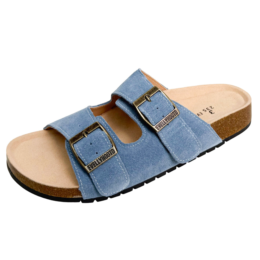 8333 Wildledersandalen mit Doppelschnalle