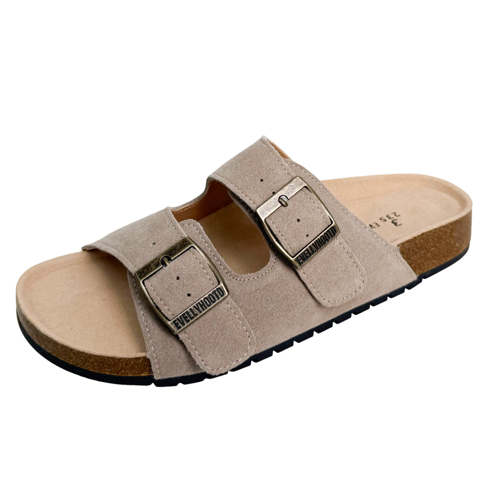 8333 Wildledersandalen mit Doppelschnalle