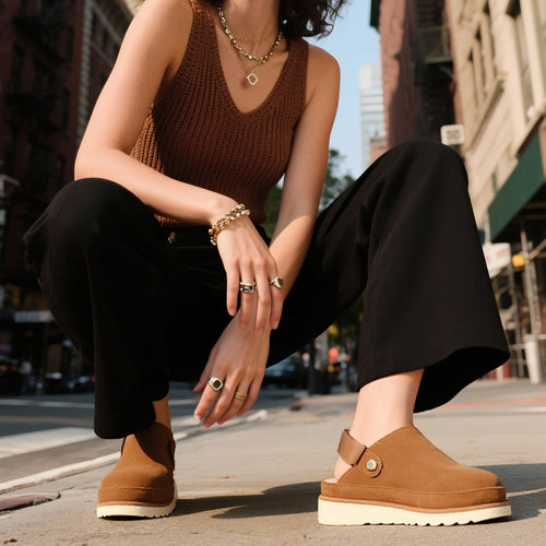 2401 Wildleder 2-in-1 Riemenclogs