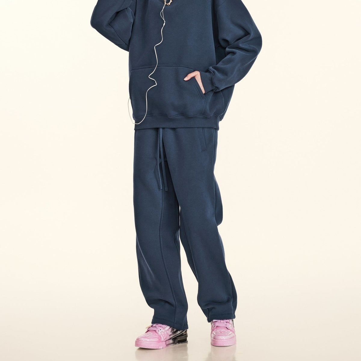 600GSM gerade Fleece-Jogginghose