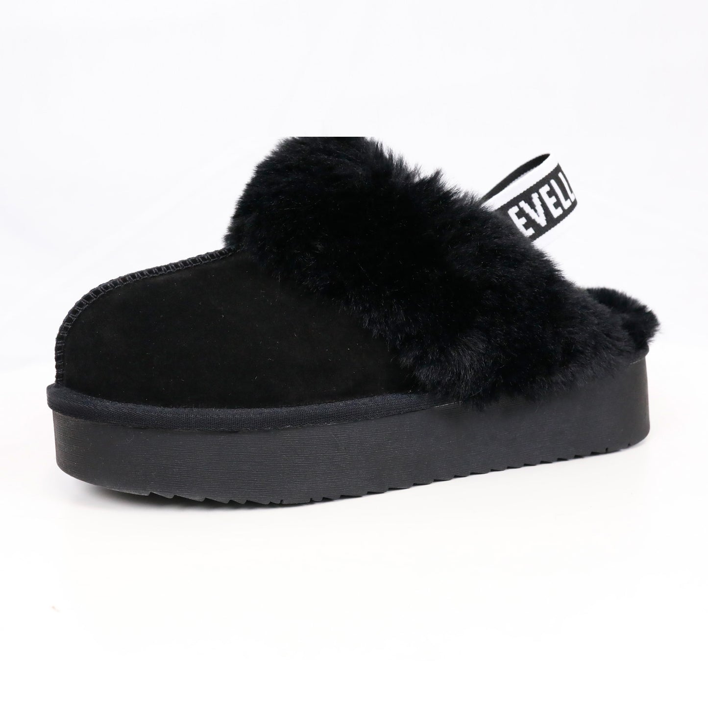 2411 Platform 2-Straps Fur Slipper Shoes