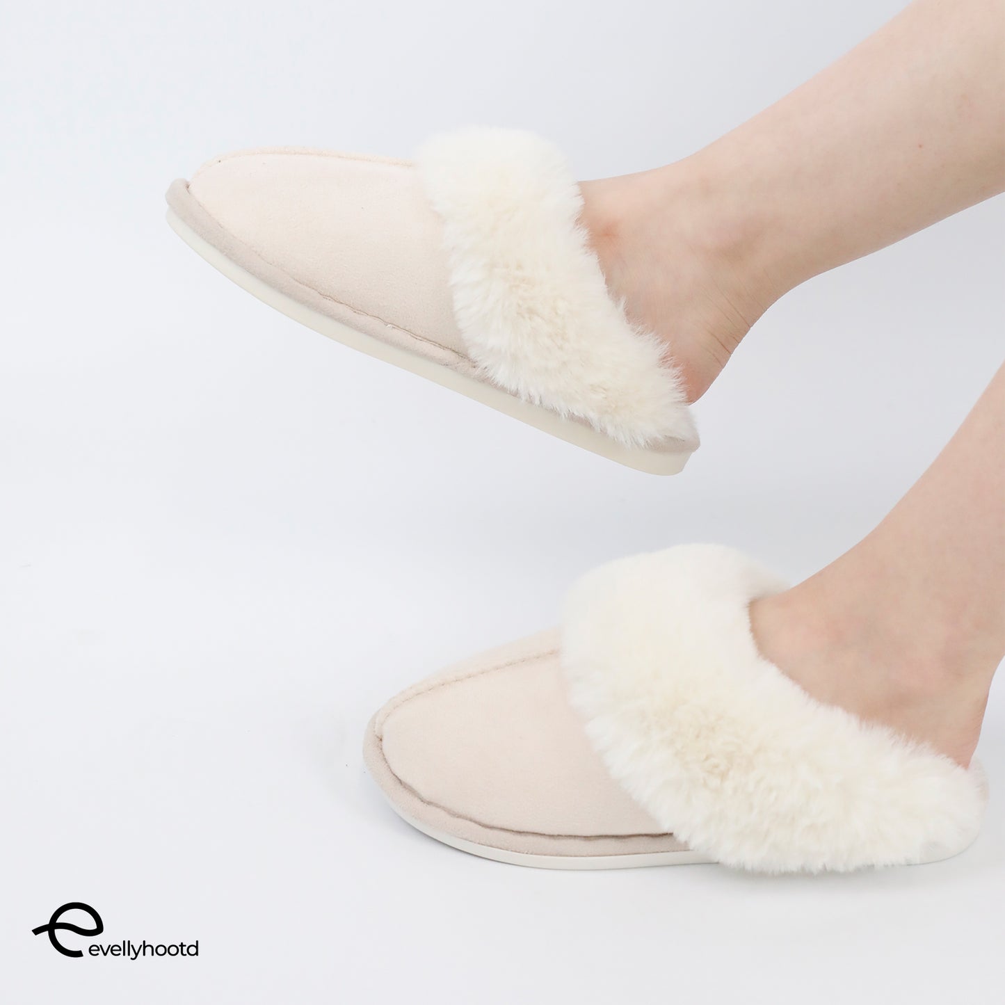 #8666 Warm Fleece Slippers Soft Comfy Plush Home Slippers