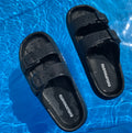 2302 EVA-Strandsandalen mit Doppelschnalle in Wolkenoptik