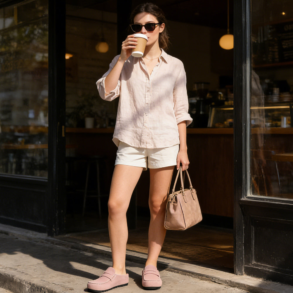 8559 Lofel | Genuine Suede Loafer Mules