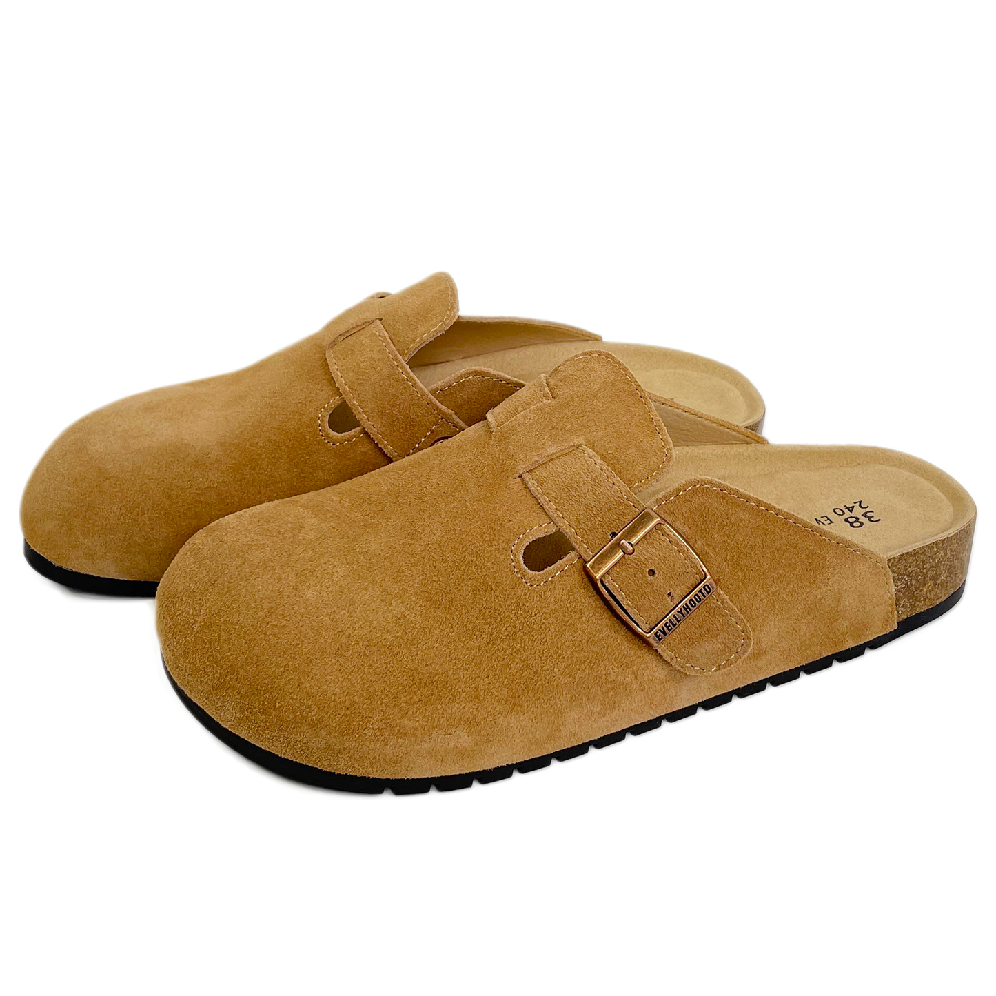 Barton | Closed Round Toe Suede Cork Clogs - By EVELLYHOOTD