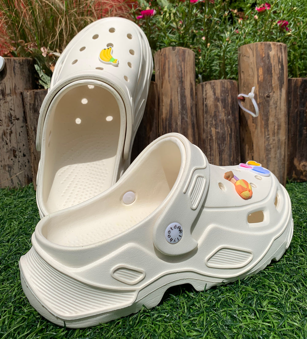 Tyler | Platform Cloud Slides Beach Garden Clogs - By EVELLYHOOTD