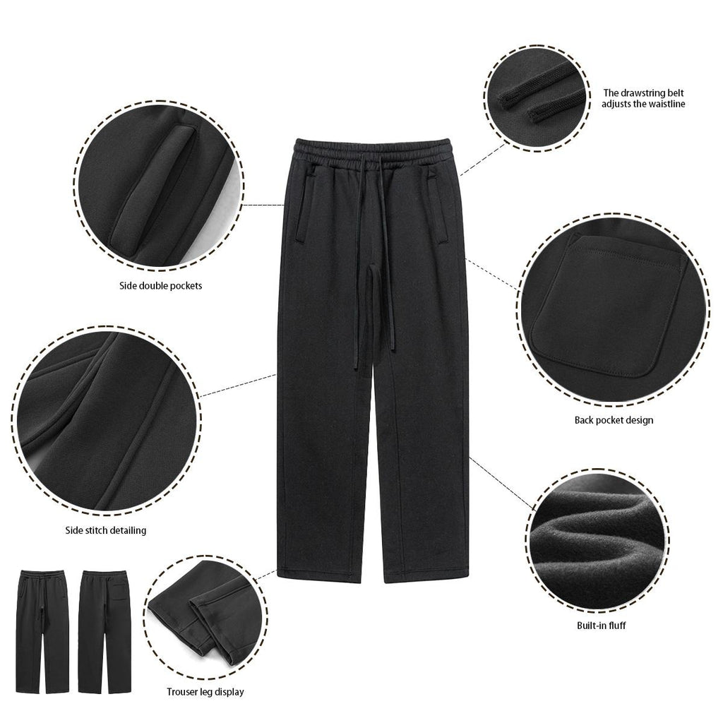 600GSM gerade Fleece-Jogginghose