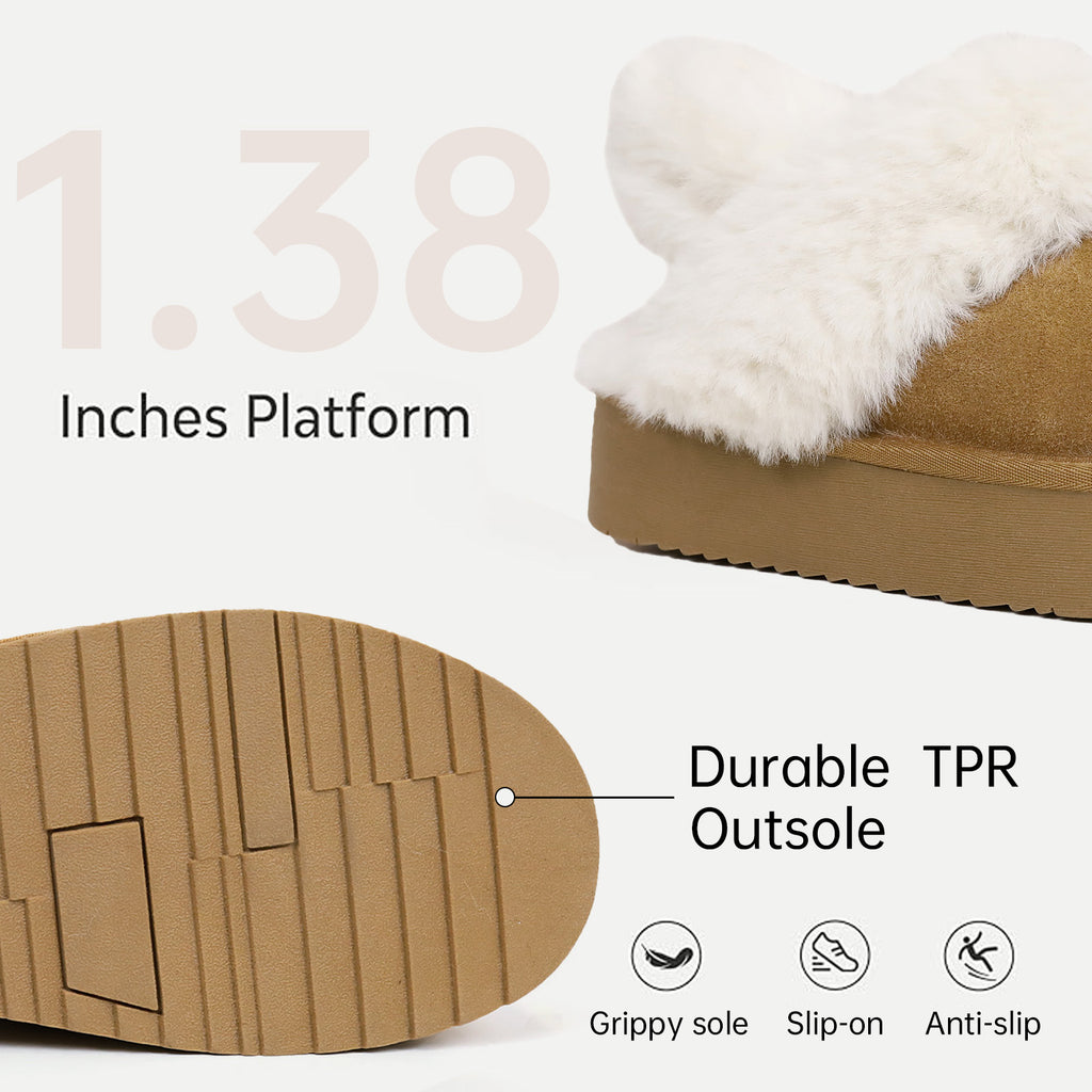 2411 Zapatillas de plataforma de dos tiras de piel
