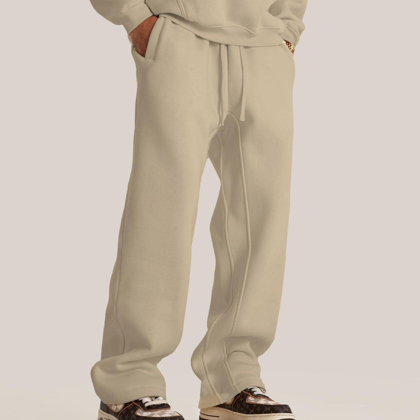 345 GSM Straight-Leg Fleece Comfort Sweatpants