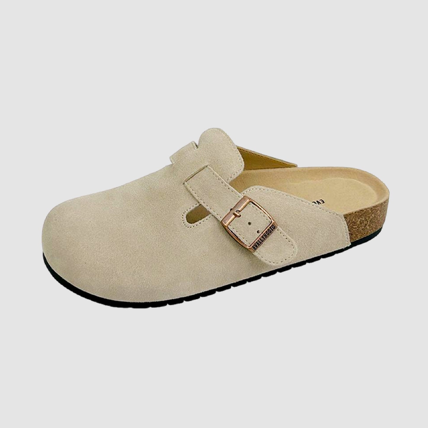 Barton | Closed Round Toe Suede Cork Clogs - By EVELLYHOOTD