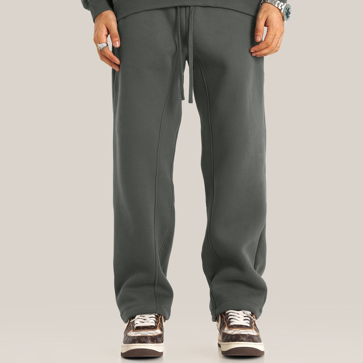 600GSM gerade Fleece-Jogginghose