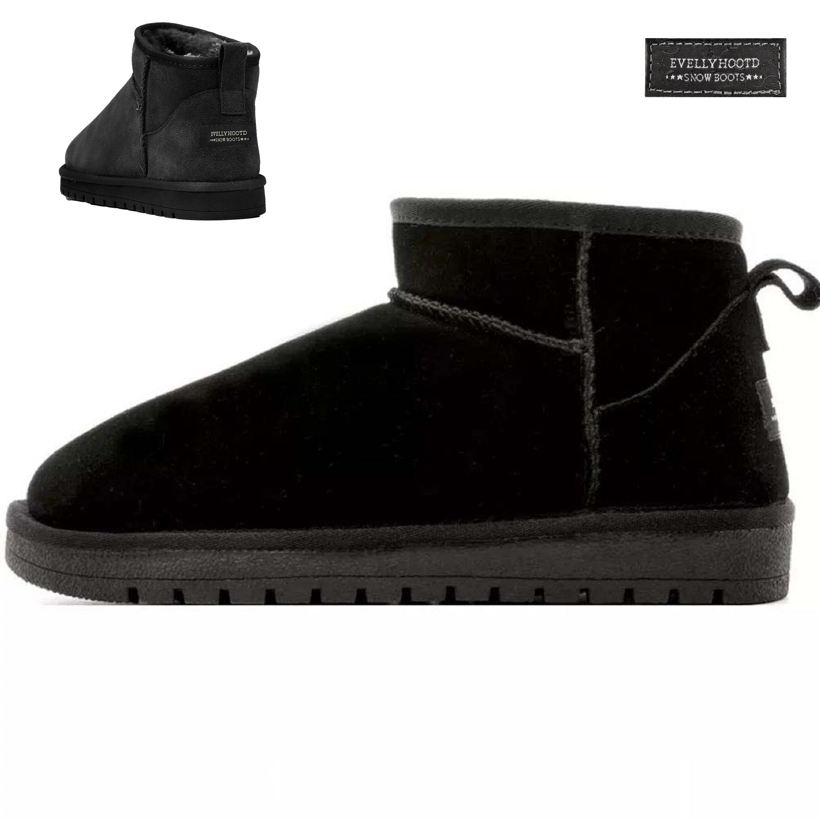 Flat black outlet winter boots