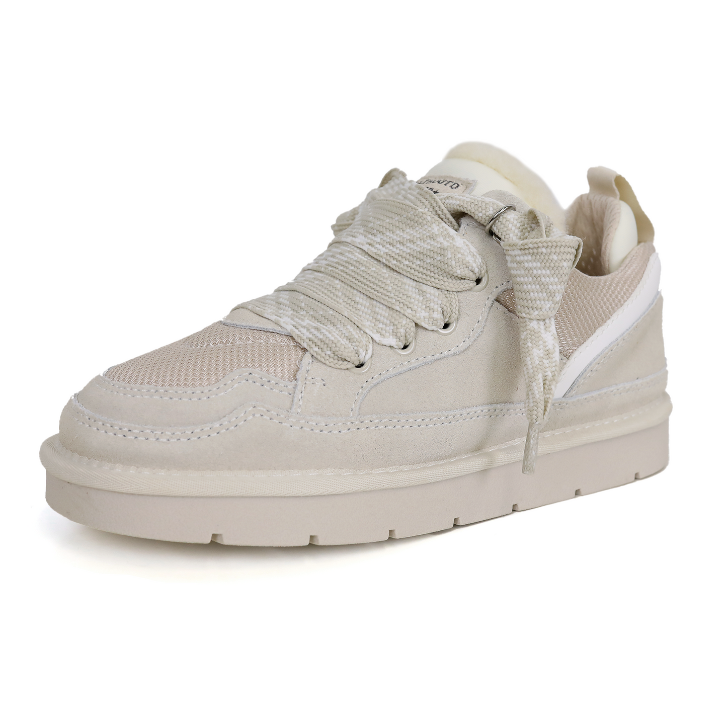 6401 Two-toned Laces Fur Sneakers