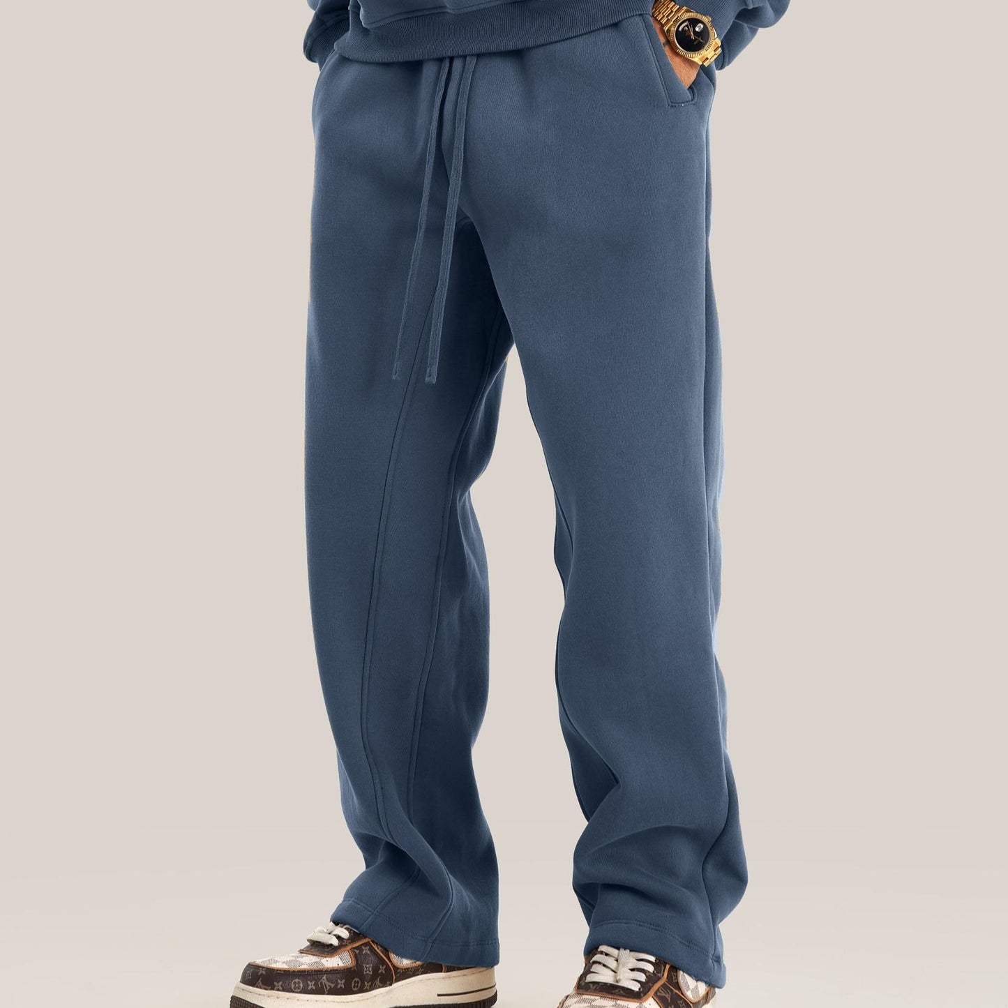 345 GSM Straight-Leg Fleece Comfort Sweatpants