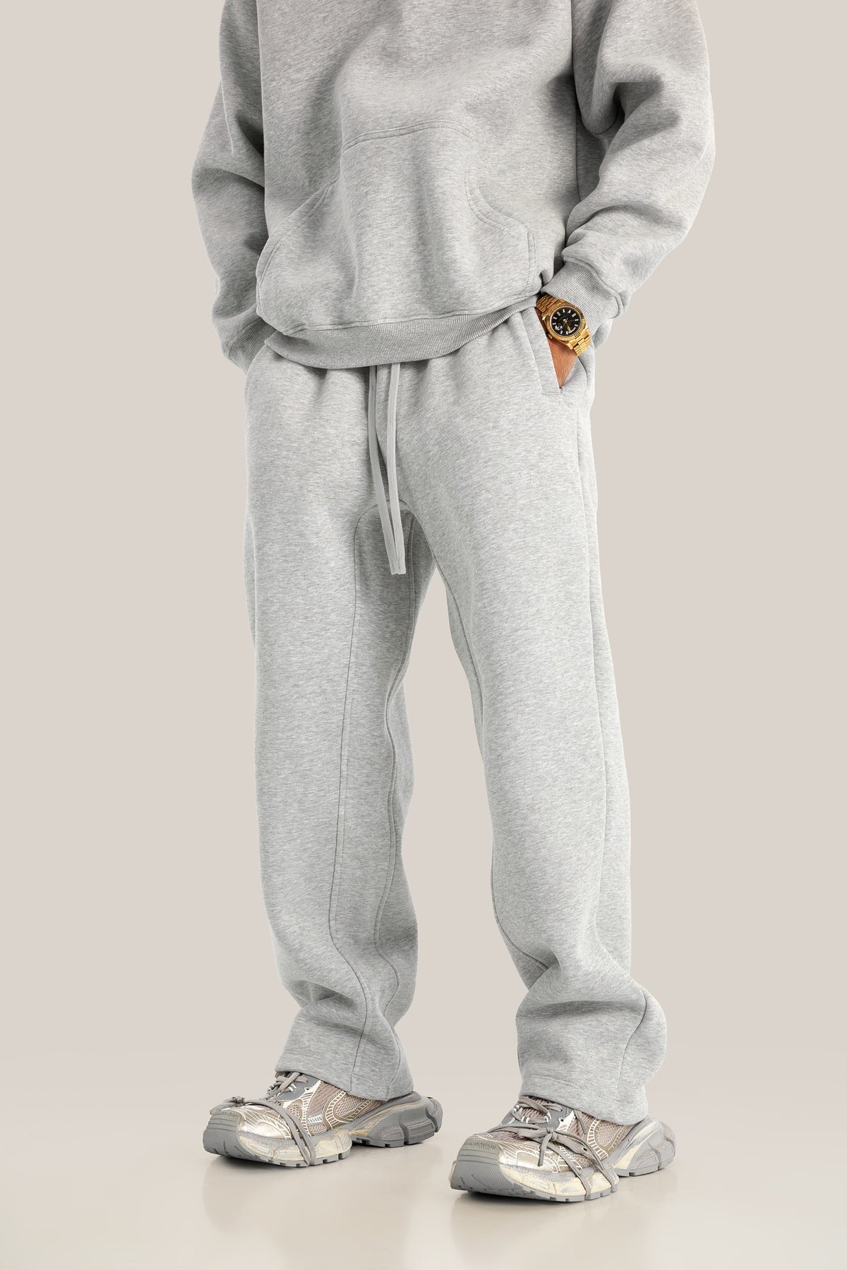 600GSM gerade Fleece-Jogginghose