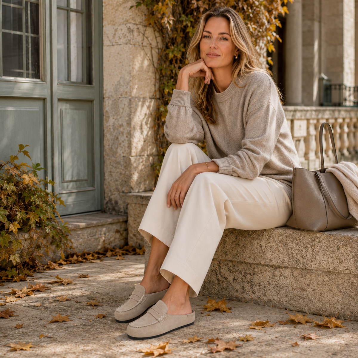 8559 Lofel | Genuine Suede Loafer Mules