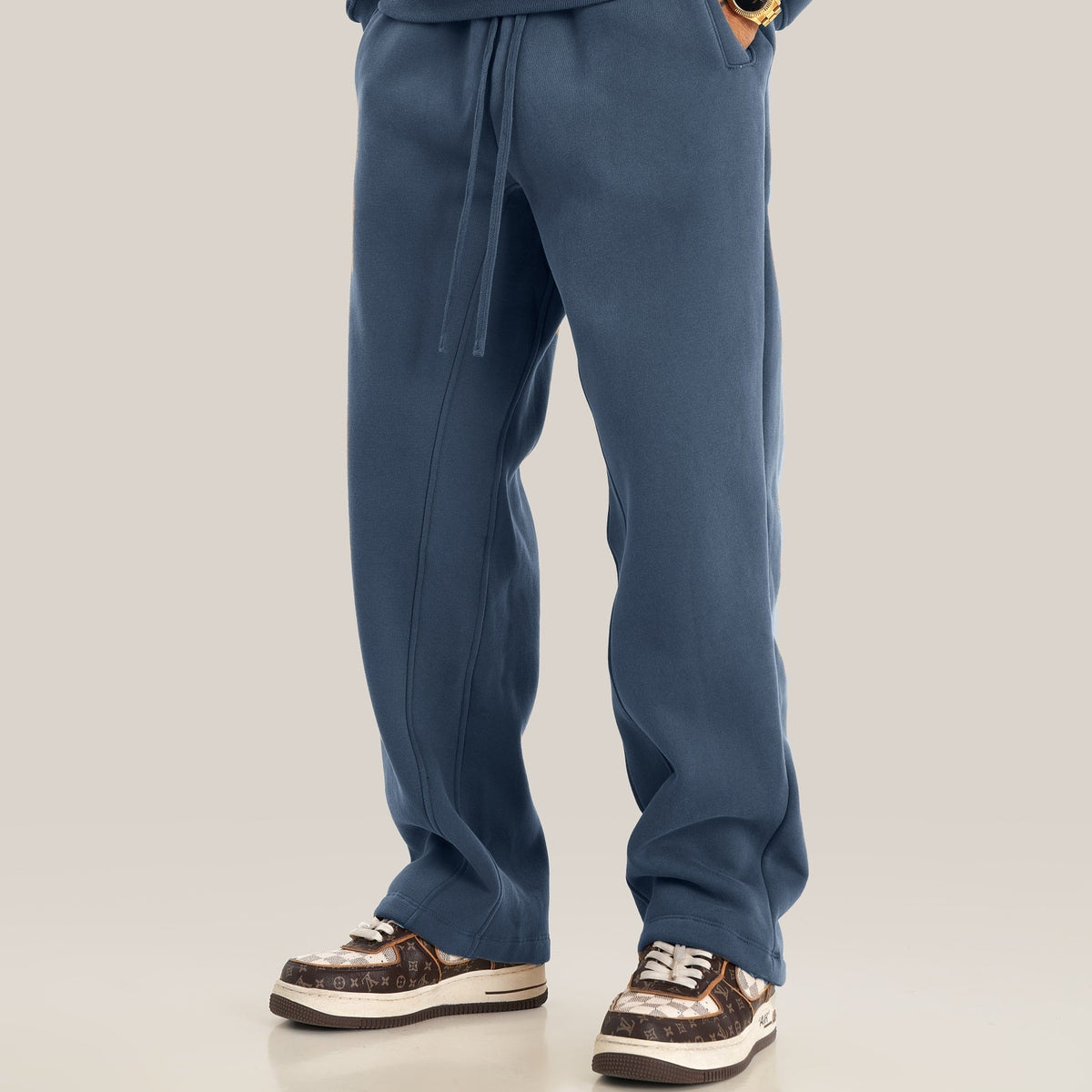 600GSM gerade Fleece-Jogginghose