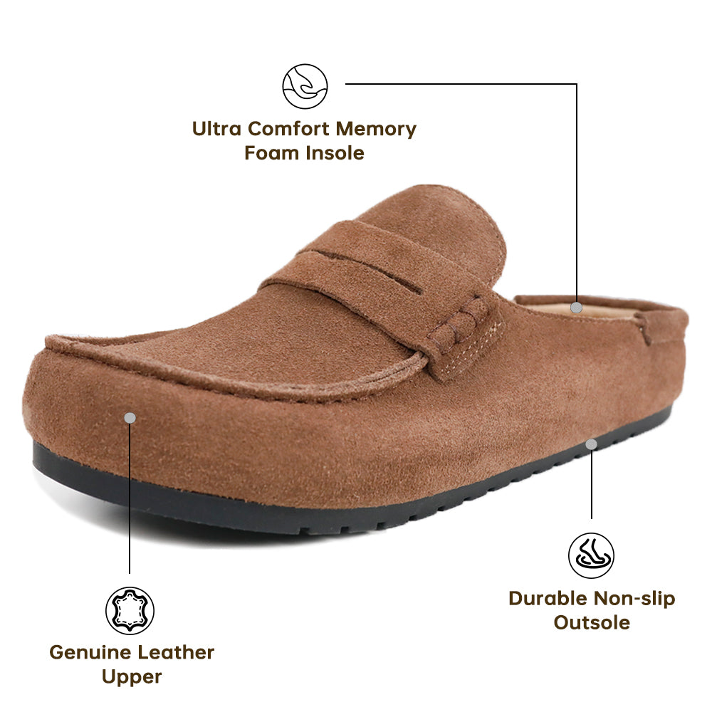 8559 Lofel | Genuine Suede Loafer Mules