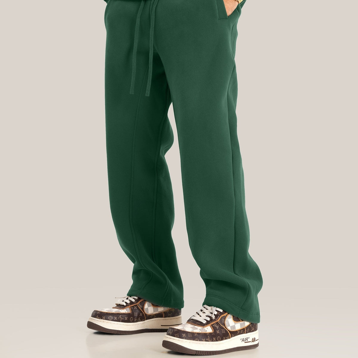 600GSM gerade Fleece-Jogginghose
