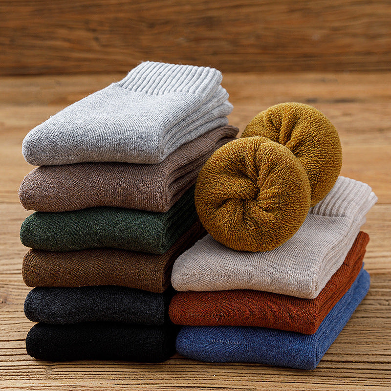 Crew-Socken aus Frottee-Baumwolle, gestrickt, Einheitsgröße