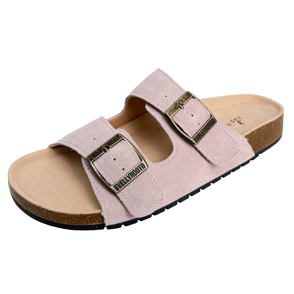 8333 Wildledersandalen mit Doppelschnalle