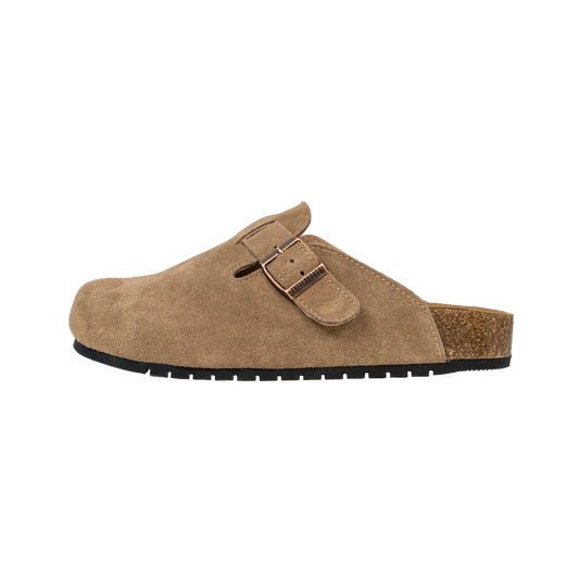 Barton | Closed Round Toe Suede Cork Clogs - By EVELLYHOOTD