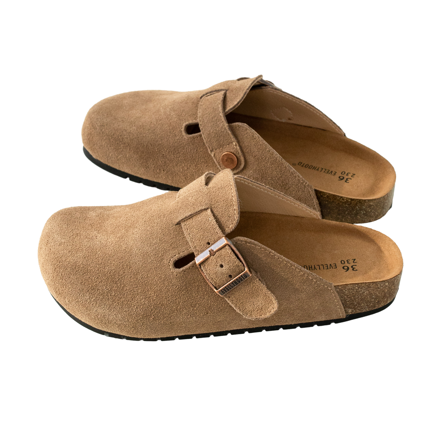 Barton | Closed Round Toe Suede Cork Clogs - By EVELLYHOOTD