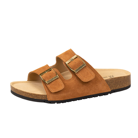 8333 Open Toe Suede Dual Buckle Sandals